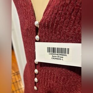 Reformation Women's Burgundy Zane Crimson Dress